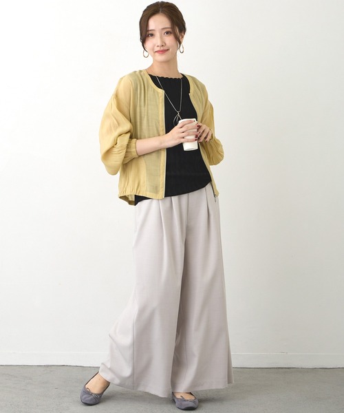 NICOLE white（ニコルホワイト）の「シアーブルゾン（ブルゾン）」 - WEAR