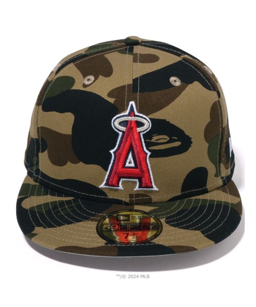 帽子 A BATHING APE  x NEWERA Angels 59Fiftiy A BATHING APE（アベイシングエイプ）の「BAPE XLB X NEW ERA