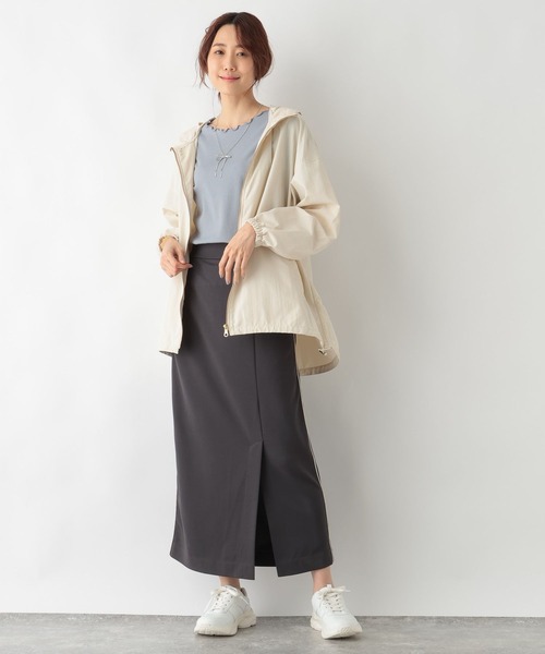 GLOBAL WORK(グローバルワーク)の「Beauteeメローリブ5分袖/987163(Tシャツ/カットソー・レディース・ホワイト×ブラック/サックスブルー/ブラック/アイボリー/モカ・LARGE/MEDIUM)」の20枚目の写真