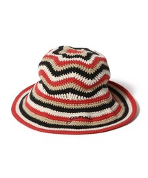 GANNI ガニー バケットハット 24SS レッド系 新品未使用プライスタグ付 ガニー GANNI GANNI バケットハット Bucket Hat ロゴ 帽子
