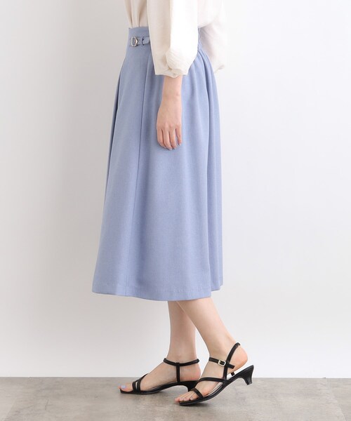 grove(グローブ)の「◆マチプリーツサイドベルトスカート(スカート・レディース・ネイビー/ブルー/ベージュ・05/04/03/02/01)」の18枚目の写真