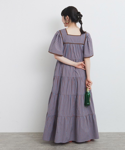 CHILD WOMAN チェック柄 半袖ロングワンピース チャイルドウーマン CHILD WOMAN(チャイルドウーマン)の「100/2ミニタータン