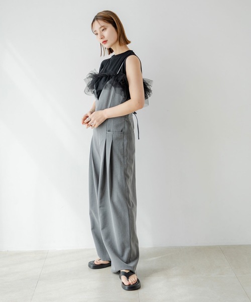 rectangle（レクタングル）の「3WAYチュールドッキングカットソー（Tシャツ/カットソー・レディース・オフホワイト/ブラック・FREE）」の17枚目の写真