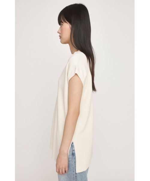 SLY(スライ)の「WASHABLE H/N TOPS ウォッシャブル ハイネック トップス(Tシャツ/カットソー・レディース・ブルー/アイボリー/ブラック・FREE)」の7枚目の写真