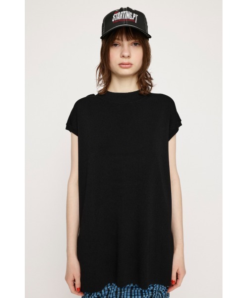 SLY(スライ)の「WASHABLE H/N TOPS ウォッシャブル ハイネック トップス(Tシャツ/カットソー・レディース・ブルー/アイボリー/ブラック・FREE)」の9枚目の写真