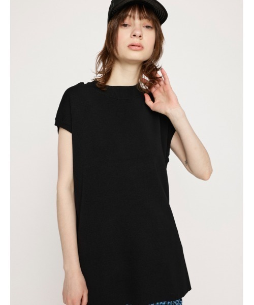 SLY(スライ)の「WASHABLE H/N TOPS ウォッシャブル ハイネック トップス(Tシャツ/カットソー・レディース・ブルー/アイボリー/ブラック・FREE)」の13枚目の写真