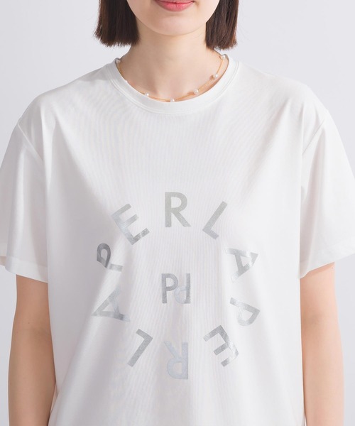 PICCIN PERLA（ピッチンペルラ）の「サークルプリントTシャツ（Tシャツ/カットソー・レディース・チャコールグレー/オフホワイト/ブラック・M）」の10枚目の写真