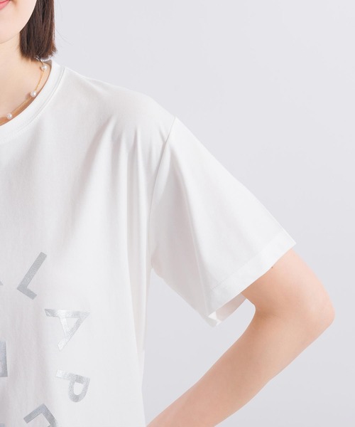 PICCIN PERLA（ピッチンペルラ）の「サークルプリントTシャツ（Tシャツ/カットソー・レディース・チャコールグレー/オフホワイト/ブラック・M）」の11枚目の写真