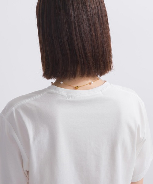 PICCIN PERLA（ピッチンペルラ）の「サークルプリントTシャツ（Tシャツ/カットソー・レディース・チャコールグレー/オフホワイト/ブラック・M）」の4枚目の写真