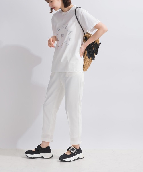 PICCIN PERLA（ピッチンペルラ）の「サークルプリントTシャツ（Tシャツ/カットソー・レディース・チャコールグレー/オフホワイト/ブラック・M）」の22枚目の写真