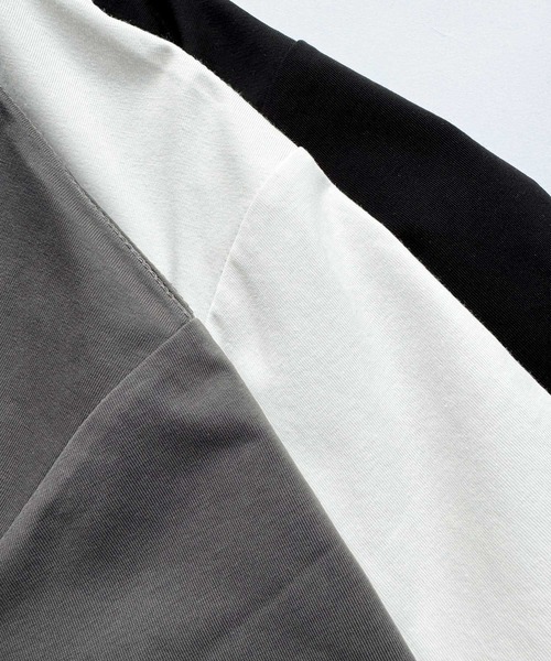 PICCIN PERLA（ピッチンペルラ）の「サークルプリントTシャツ（Tシャツ/カットソー・レディース・チャコールグレー/オフホワイト/ブラック・M）」の7枚目の写真