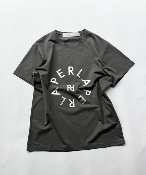 PICCIN PERLA（ピッチンペルラ）の「サークルプリントTシャツ（Tシャツ/カットソー・レディース・チャコールグレー/オフホワイト/ブラック・M）」の18枚目の写真