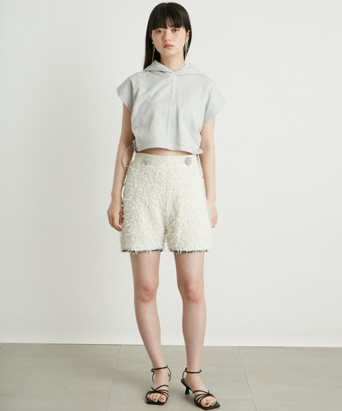 LILY BROWN（リリーブラウン）の「サイドドロストショートフーディ（その他トップス・レディース・グレー/イエロー/ネイビー・FREE）」の14枚目の写真