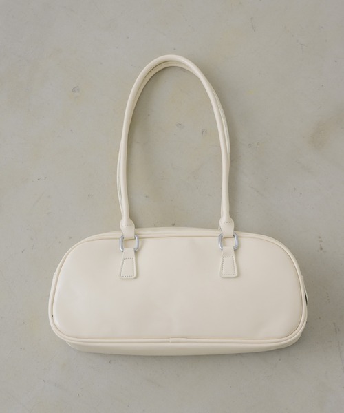 NEUNA（ヌナ）の「ロングレザーボストンフルートショルダーバッグ（ボストンバッグ・レディース・アイボリー/ブラック/レッド・FREE）」の7枚目の写真