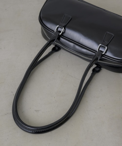 NEUNA（ヌナ）の「ロングレザーボストンフルートショルダーバッグ（ボストンバッグ・レディース・アイボリー/ブラック/レッド・FREE）」の6枚目の写真