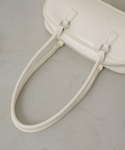 NEUNA（ヌナ）の「ロングレザーボストンフルートショルダーバッグ（ボストンバッグ・レディース・アイボリー/ブラック/レッド・FREE）」の9枚目の写真