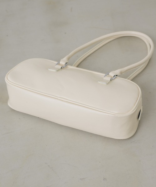 NEUNA（ヌナ）の「ロングレザーボストンフルートショルダーバッグ（ボストンバッグ・レディース・アイボリー/ブラック/レッド・FREE）」の8枚目の写真