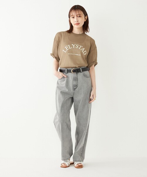 SHIPS Colors(シップス カラーズ)の「SHIPS Colors:〈手洗い可能〉シアー ロゴ ニット TEE(ニット/セーター・レディース・カーキ/ライトグレー/ダークグレー・ONE SIZE)」の17枚目の写真