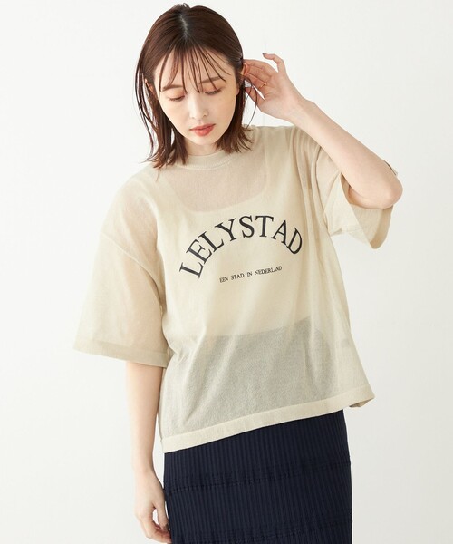 SHIPS Colors(シップス カラーズ)の「SHIPS Colors:〈手洗い可能〉シアー ロゴ ニット TEE(ニット/セーター・レディース・カーキ/ライトグレー/ダークグレー・ONE SIZE)」の19枚目の写真