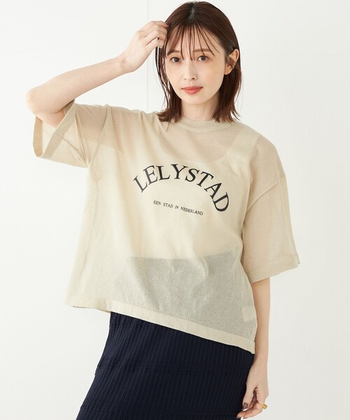 SHIPS Colors(シップス カラーズ)の「SHIPS Colors:〈手洗い可能〉シアー ロゴ ニット TEE(ニット/セーター・レディース・カーキ/ライトグレー/ダークグレー・ONE SIZE)」の21枚目の写真