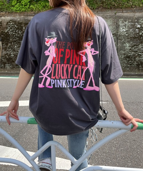 GLAMOROUS JANE(グラマラスジェーン)の「ピンクパンサーバックプリントビッグTシャツ(Tシャツ/カットソー・レディース・チャコールグレー/オフホワイト/ブラック・FREE)」の17枚目の写真