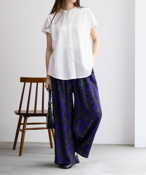 Howdy Marie（ハウディ―マリー）の「Howdy Marie インドレーヨン 無地/総柄ワイドパンツ（その他パンツ・レディース・ベージュ系その他/オレンジ/グリーン系その他/パープル/ダークグリーン/ブラック・M/L）」の22枚目の写真