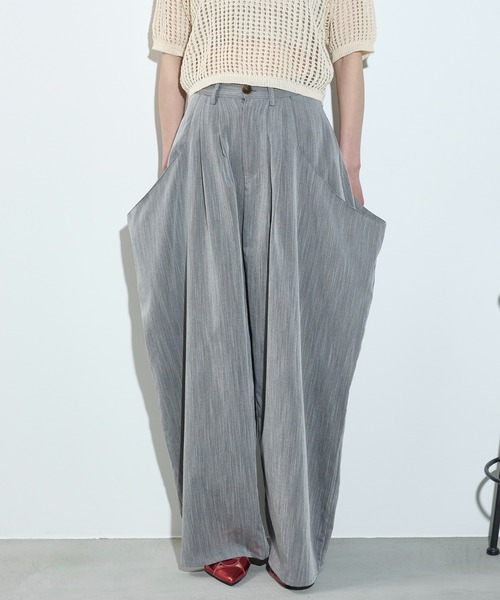 THE YOn(ザヨン)の「ドレープポケットタックワイドパンツ(その他パンツ・レディース・ブラウン/ミックスグレー/ミント・M/S)」の18枚目の写真