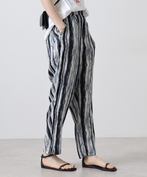パンツ pleats pleats セール】Patterned pleated easy pants / 柄プリーツパンツ