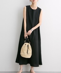 ノースリーブティアードワンピース