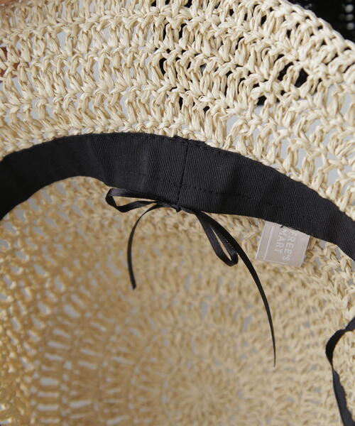 FREE'S MART（フリーズマート）の「◆ペーパークロシェキャペリンハット（ハット・レディース・ブラック/ホワイト・ﾌﾘ-）」の10枚目の写真