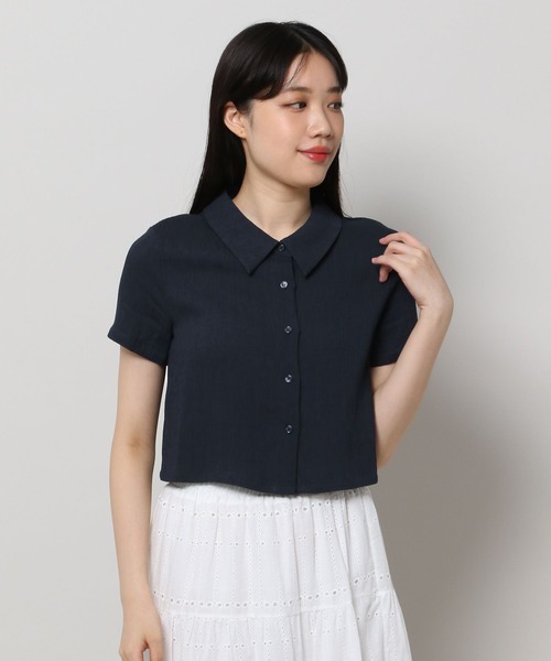 3.3 Field Trip （3.3フィールドトリップ）の「3.3 Field Trip／ワッシャー ショートシャツ（シャツ/ブラウス・レディース・ネイビー/ホワイト/ブルー・FREE）」の19枚目の写真