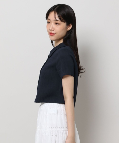 3.3 Field Trip （3.3フィールドトリップ）の「3.3 Field Trip／ワッシャー ショートシャツ（シャツ/ブラウス・レディース・ネイビー/ホワイト/ブルー・FREE）」の20枚目の写真