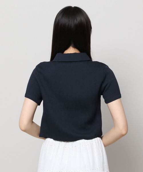 3.3 Field Trip （3.3フィールドトリップ）の「3.3 Field Trip／ワッシャー ショートシャツ（シャツ/ブラウス・レディース・ネイビー/ホワイト/ブルー・FREE）」の21枚目の写真