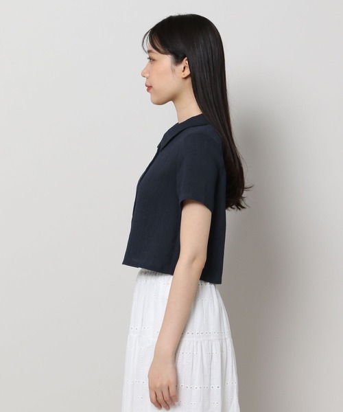 3.3 Field Trip （3.3フィールドトリップ）の「3.3 Field Trip／ワッシャー ショートシャツ（シャツ/ブラウス・レディース・ネイビー/ホワイト/ブルー・FREE）」の12枚目の写真