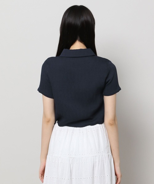 3.3 Field Trip （3.3フィールドトリップ）の「3.3 Field Trip／ワッシャー ショートシャツ（シャツ/ブラウス・レディース・ネイビー/ホワイト/ブルー・FREE）」の13枚目の写真