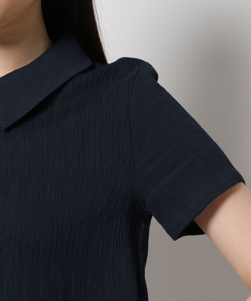 3.3 Field Trip （3.3フィールドトリップ）の「3.3 Field Trip／ワッシャー ショートシャツ（シャツ/ブラウス・レディース・ネイビー/ホワイト/ブルー・FREE）」の15枚目の写真