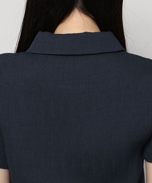 3.3 Field Trip （3.3フィールドトリップ）の「3.3 Field Trip／ワッシャー ショートシャツ（シャツ/ブラウス・レディース・ネイビー/ホワイト/ブルー・FREE）」の17枚目の写真