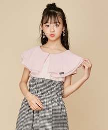 JENNI love（ジェニィラブ）の「【UVカット・抗菌防臭・着る虫よけ】防蚊シフォンケープ風Tシャツ（Tシャツ/カットソー・キッズ）」