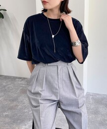 fredy emue | ベロア半袖Tシャツ(Tシャツ/カットソー)