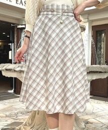 F i.n.t | コインチェーン使いパステルチェックフレアースカート/F&A(スカート)