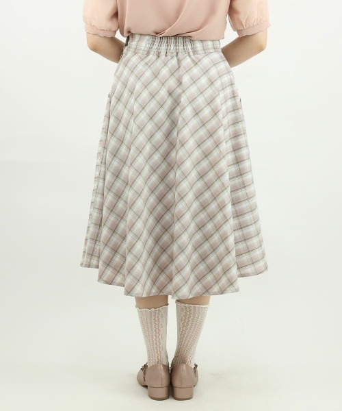 F i.n.t(フィント)の「コインチェーン使いパステルチェックフレアースカート/F&A/fint(スカート・レディース・イエロー/パープル系・1/2)」の19枚目の写真