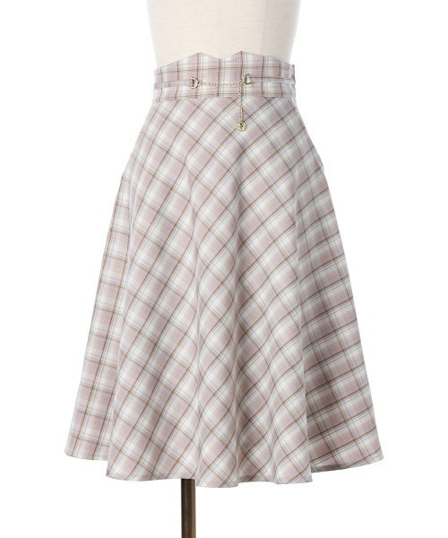 F i.n.t(フィント)の「コインチェーン使いパステルチェックフレアースカート/F&A/fint(スカート・レディース・イエロー/パープル系・1/2)」の22枚目の写真