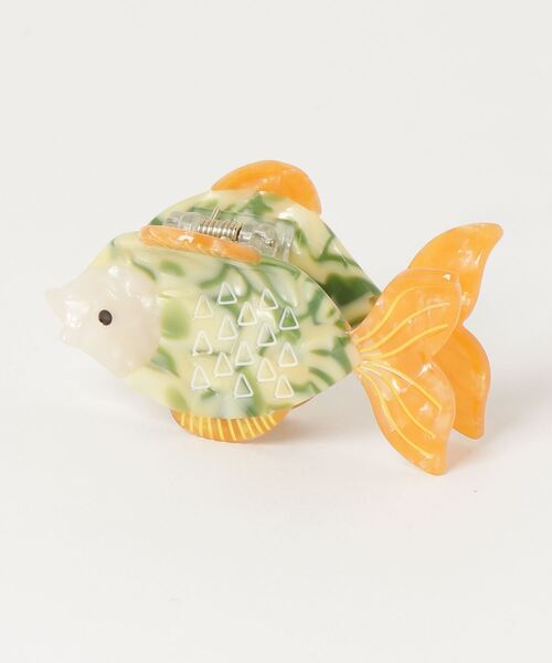 【410】金魚模様のヘアクリップ HIKA】金魚モチーフヘアクリップ（バレッタ/ヘアクリップ）｜HIKA