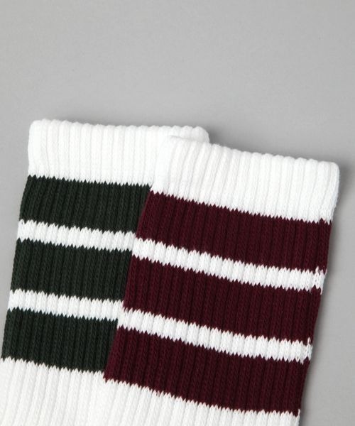 JEANASIS（ジーナシス）の「【The Cotton Exchange】ラインソックス/136557（ソックス/靴下・レディース・ブラック/グレー/ネイビー・FREE）」の4枚目の写真