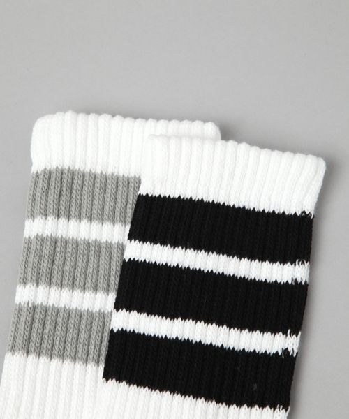 JEANASIS（ジーナシス）の「【The Cotton Exchange】ラインソックス/136557（ソックス/靴下・レディース・ブラック/グレー/ネイビー・FREE）」の5枚目の写真