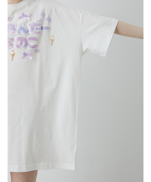 Ank Rouge（アンクルージュ）の「みらくるわんだーおんなのこBigTe（Tシャツ/カットソー・レディース・ブラック/ホワイト/ブルー/ピンク・M）」の14枚目の写真