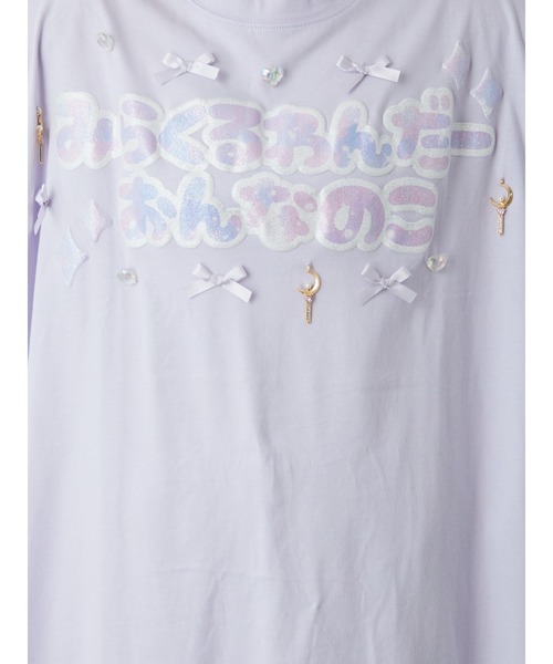 Ank Rouge（アンクルージュ）の「みらくるわんだーおんなのこBigTe（Tシャツ/カットソー・レディース・ブラック/ホワイト/ブルー/ピンク・M）」の8枚目の写真