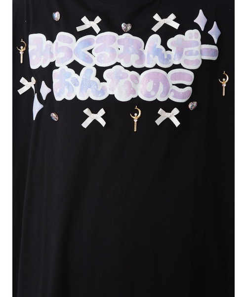 Ank Rouge（アンクルージュ）の「みらくるわんだーおんなのこBigTe（Tシャツ/カットソー・レディース・ブラック/ホワイト/ブルー/ピンク・M）」の6枚目の写真