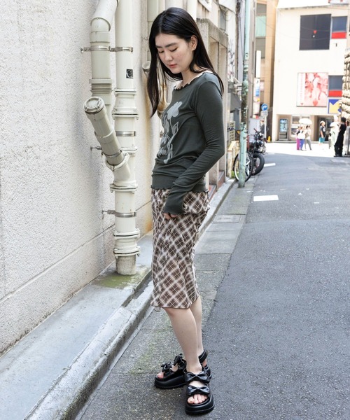 Midnight Move（ミッドナイトムーブ）の「Midnight Move／フラワーレースT（Tシャツ/カットソー・レディース・ホワイト/ダークグレー・FREE）」の18枚目の写真