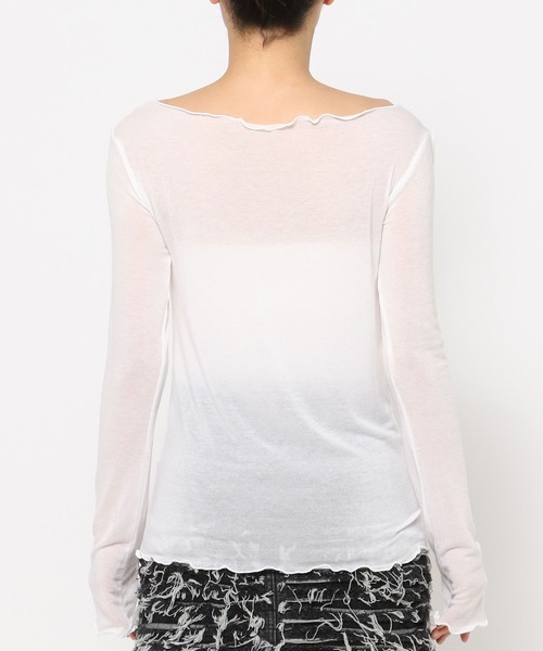 Midnight Move（ミッドナイトムーブ）の「Midnight Move／フラワーレースT（Tシャツ/カットソー・レディース・ホワイト/ダークグレー・FREE）」の10枚目の写真